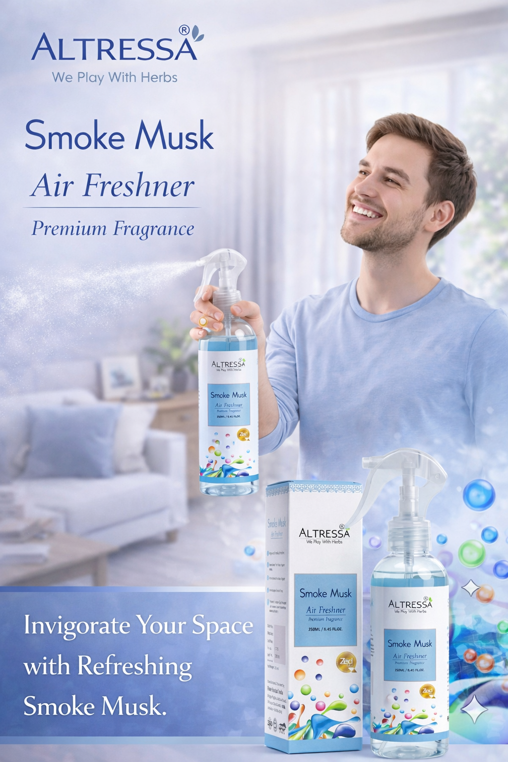 SMOKE MUSK AIR FRESHENR 250ML - Image 2