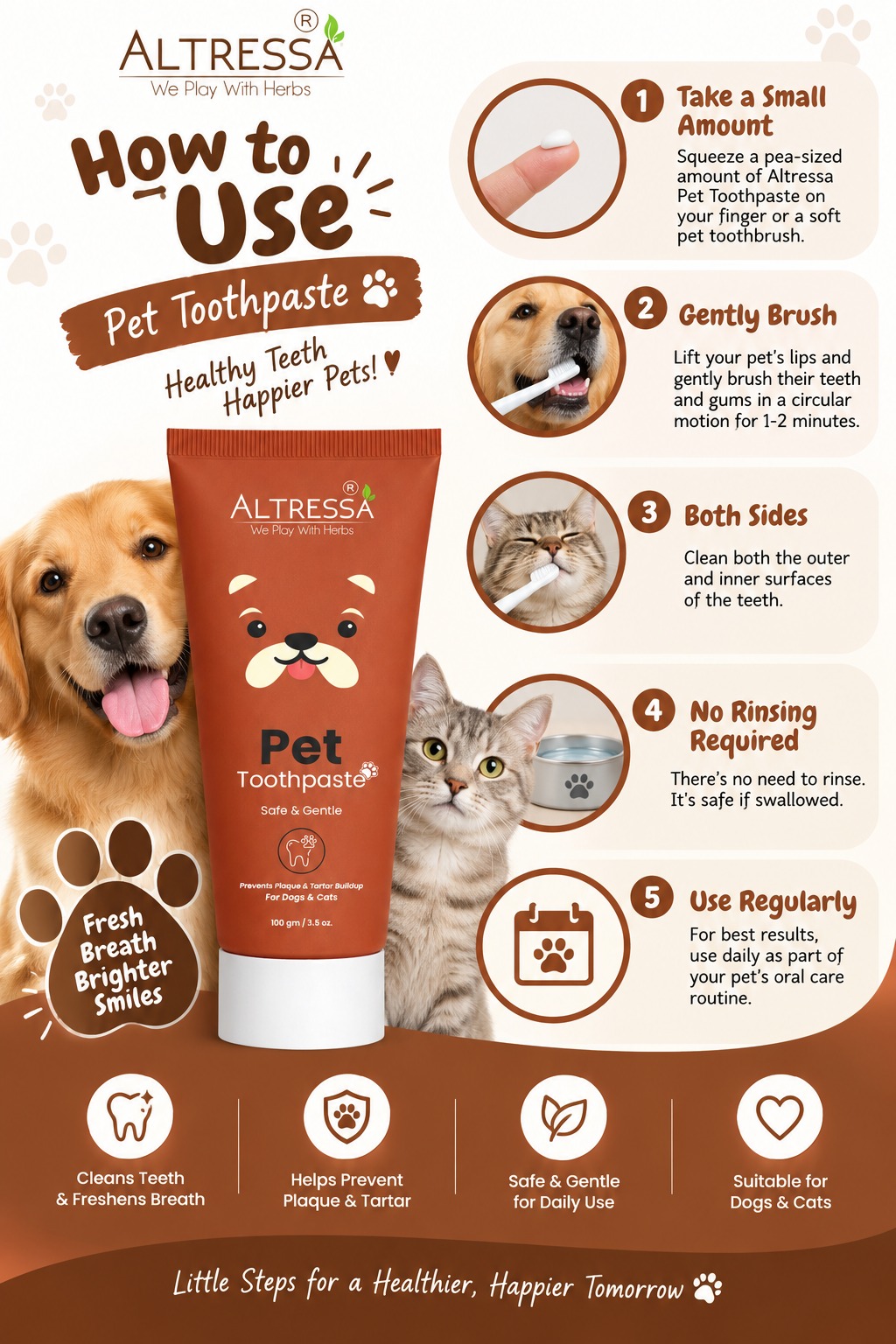 ALTRESSA PET TOOTHPASTE 100G. - Image 3